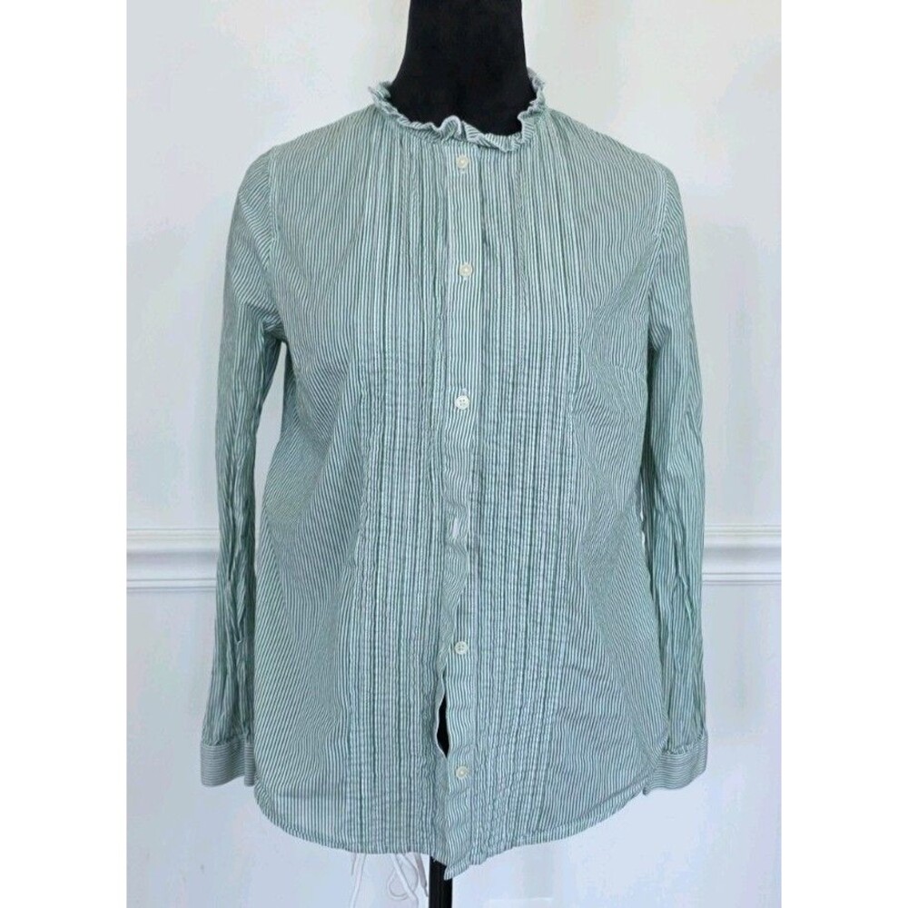 J. Crew Haberdashery XS Xsmall Striped Classic Long Sleeve Button Up Shirt